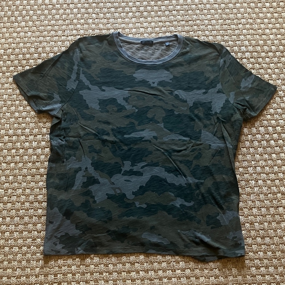 ATM Anthony Thomas Melillo Green Camouflage Tee
